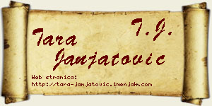 Tara Janjatović vizit kartica